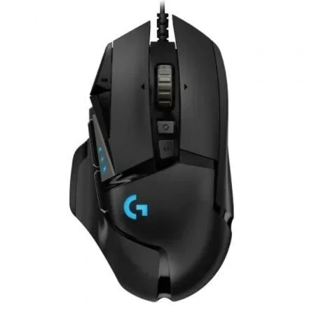 Logitech G502 HERO Ratón Gaming Negro, Sensor HERO 25K 25600 DPI, 11 Botones Programables, RGB LIGHTSYNC, Peso Ajustable, Cable USB, Referencia 910-005470